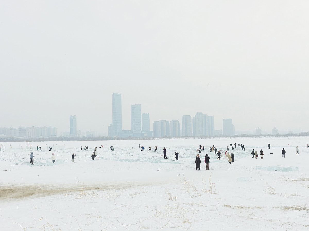 Zhang Kechun, 'People Playing by the River, Harbin, 2024'