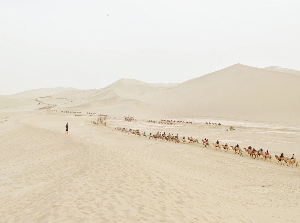 Zhang Kechun, 'People Riding Camels in the Desert, Dunhuang, 2017'